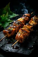 un yakitori con difuminar antecedentes ai generativo foto