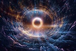 magical power portals holographic stargate cosmos hyperspace, AI Generative photo