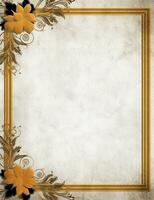 AI Generative Antique photo frame on paper background