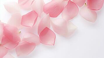 AI Generative Pink sakura flower petals natural romantic abstract background photo