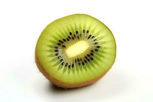 kiwi aislado en blanco antecedentes ai generado foto