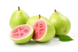 Guava isolated on white background AI Generated photo