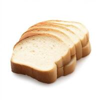 slice bread isolated on white background. AI Generative photo