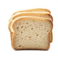 slice bread isolated on white background. AI Generative photo