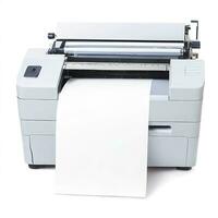 impresora blanco papel resma aislado en blanco antecedentes. ai generativo foto
