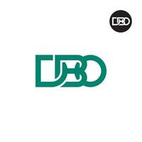 letra dbo monograma logo diseño vector