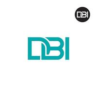 letra dbi monograma logo diseño vector