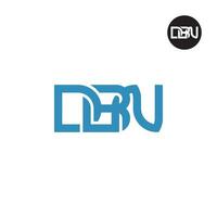 letra dbn monograma logo diseño vector