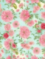 nature love flower background, retro romantic seamless pattern wallpaper vintage illustration photo