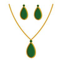 Green Pendant Necklace vector
