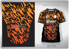 Vector sports shirt background image.orange black watermark pattern design, illustration, textile background for sports t-shirt, football jersey shirt