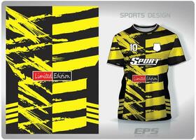 Vector sports shirt background image.Diagonal stripes painted yellow black pattern design, illustration, textile background for sports t-shirt, football jersey shirt