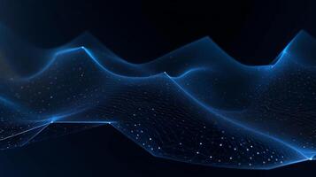 a dark blue geometric abstract background with lines and dots photo
