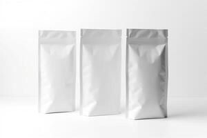 Blank Bag mockup design on white background. Generative AI photo