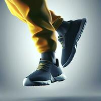 Jogger Shoes 3d Design. AI Generative photo