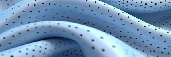 respirable tela seco ligero azul suave malla agujeros flotante ligero azul antecedentes. generativo ai foto