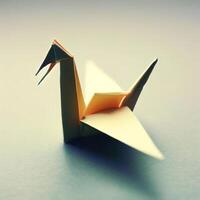 origami grua hecho desde postular notas ai generativo foto