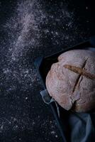 Healthy and natural homemade bread. photo