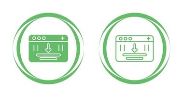Browser Downloading Vector Icon