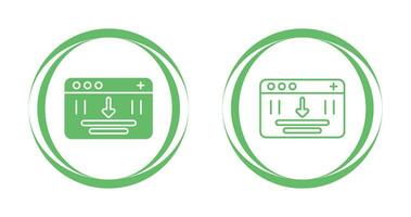 Browser Downloading Vector Icon