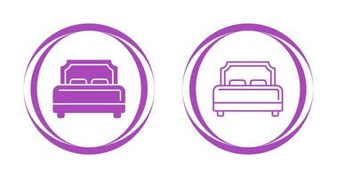 Hotel Bed Vector Icon