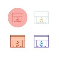 Fireplace Vector Icon