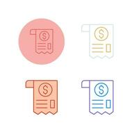 Receipt Vector Icon