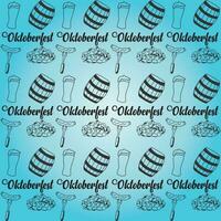 Oktoberfest seamless background pattern. Beer Fest Repetitive Pattern vector