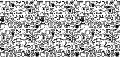 coffee pattern. Seamless coffee pattern. vector