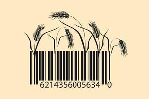 Organic barcode, vector