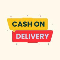 Cash on delivery label clipart vector