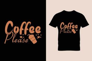 tipografía café t camisa diseño modelo. café jarra caligrafía diseño, café tienda logo vector. vector