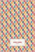 colorful rhombus pattern with vintage style colors vector