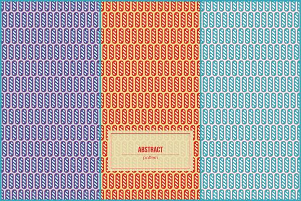 three packed pattern of colorful abstract shape