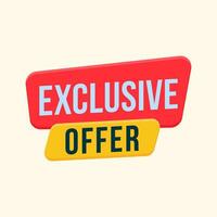 exclusive offer sale banner design vector