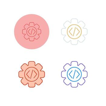 icono de vector de codificación