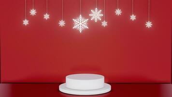 Christmas podium background for product 3d rendering photo