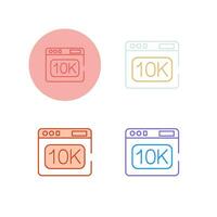 icono de vector de 10k