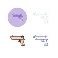 icono de vector de pistola