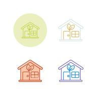 Eco House Vector Icon