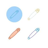 Safety Pin Vector Icon