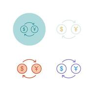 Dollar to Yen Vector Icon