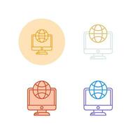 Lcd Globe Vector Icon