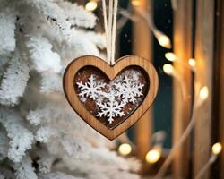 A close up shot of a wishing tree ornament, christmas image, photorealistic illustration photo