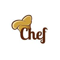 cocinero sombrero logo y icono vector diseño modelo