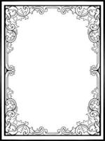 Lineart classic vintage carved ornament element design vector