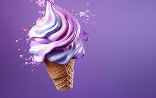 Ice cream abstract background with empty space for text. AI Generative photo