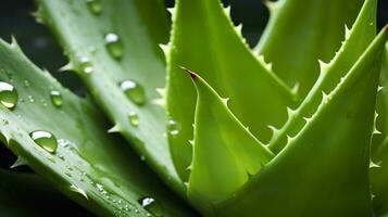 Visualizing the presentation of the plant Aloe Vera. Generative AI photo