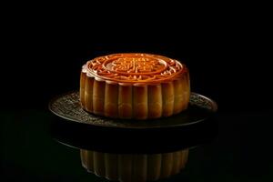 Traditional mooncake. Generate Ai photo