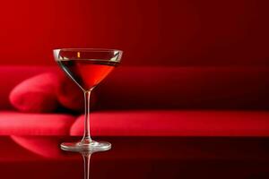 Red cocktail luxury. Generate Ai photo